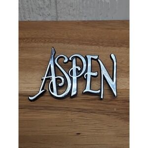Vintage Dodge ASPEN Car Automobile Script Emblem #9